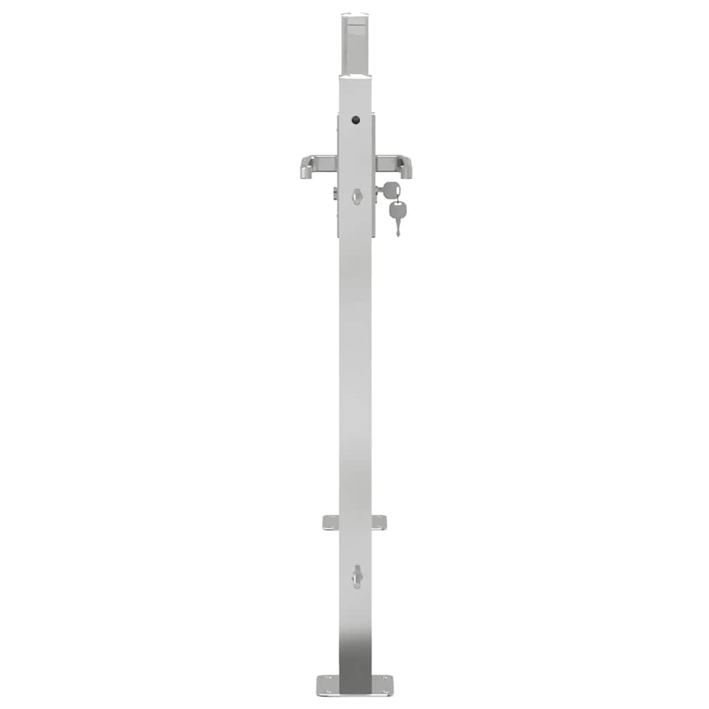 vidaXL Puerta de Jardín, Puerta de Seguridad con Cerradura, Puerta de Entrada, Puerta de Valla para Jardín Patio, Acero Inoxidable