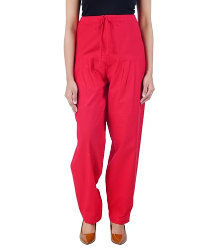Image of Happy Bunny Salwar Pant - Modern Style Pure Cotton for Women - Ethnic Semi Patiala Trouser - Office,Home - All Day Comfort Wear with Drawstring