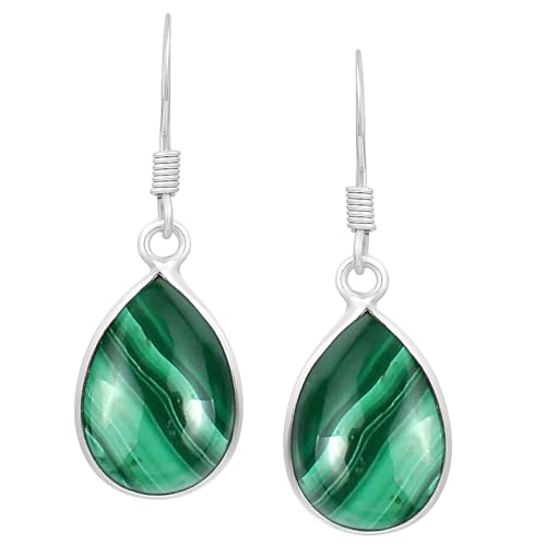 Natural Malachite Sterling Silver Plated...