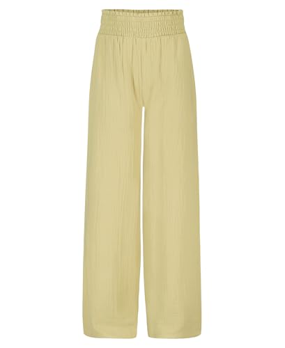 Image of Billabong Girls' New Waves Mid-Rise Relaxed Fit Wide Leg Pants