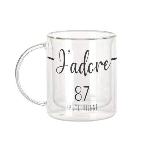 Fabulous J'Adore 87 Haute Vienne Departement France Region Limoges - Tazza da caffè e The Isotherme 330 ml effetto sospeso anti-bruciore, stampa in Francia