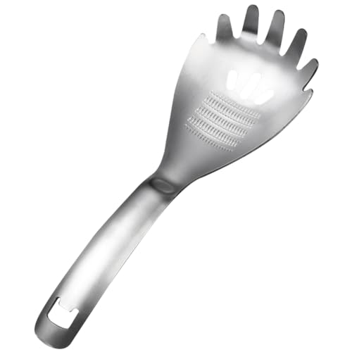 FUNNETOYU Cucchiaio Multiuso in Acciaio Resistente per Pasta e Uova Utensile da Cucina Sicuro e Anti-usura Servizio Spaghetti per Uso Domestico e Professionale