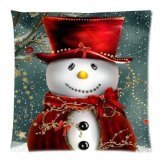 Holiday Surprise, Christmas Snowman Custom Zippered Square Pillowcase, Cushion Cover Case Pillow