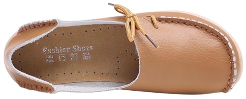 Image of Women's Leather Slipper Loafers Flat Shoes Slip-Ons