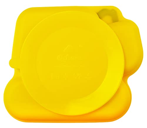 Baby Plate Silicone Divided, Suction Toddler Plates Dishes For Toddler Kids Self Feeding, Bpa Free, Microwave & Dishwasher Safe(Yellow) #TOP7
