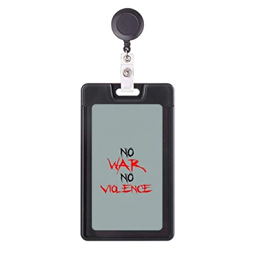 Badge rétractable No War No Violence avec cordon en nylon pour infirmière et bureau
