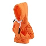 Kivivaka Sudadera con capucha roja de 7 pulgadas para disfraz de mezcla de algodón suave, accesorio de decoración de mesa, divertido oficina para naranja