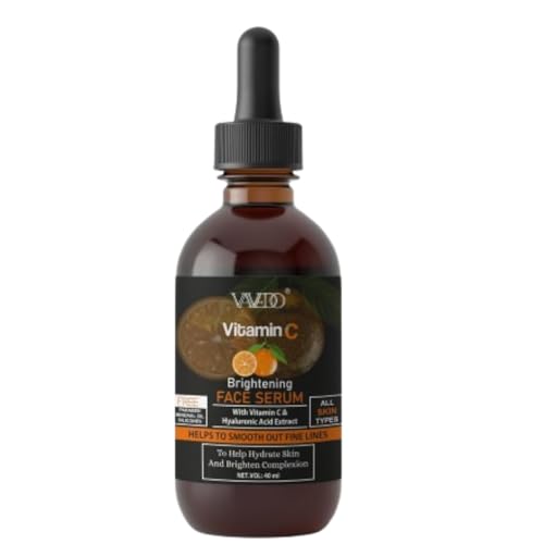 Vitamin C Brightening Face Serum for All Skin Types Treats with Advanced Glowing Formula Ferulic Acid & Fullerenes, Protects from Oxidative Stress & Improves Skin Texture, 30ml