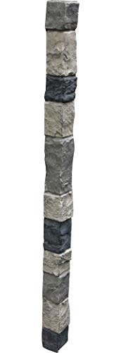 Universale Outside Corner 48 in. x 3-1/2 in. Used with Lightning Ridge, Earth Valley, Canyon's Edge Faux Stone Wall Covering/Siding Panel Finished in Gray Fox
