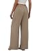 Sampeel Dress Pants for Women Business Casual Outfits Work Office Linen Pants Summer Outfits Plus Size Clothes Spring Beach Vacation Fashion Clothing Khaki L