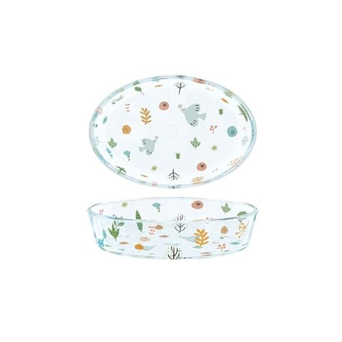 Plat four rectangulaire en verre borosilicate 1400ml avec poignées - 2