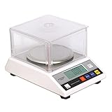 Digital Scale Jewelry Gold Precision Analytical Balance with Windshield Industrial Scientific Kitchen Calibration Weight (600g/0.01g)