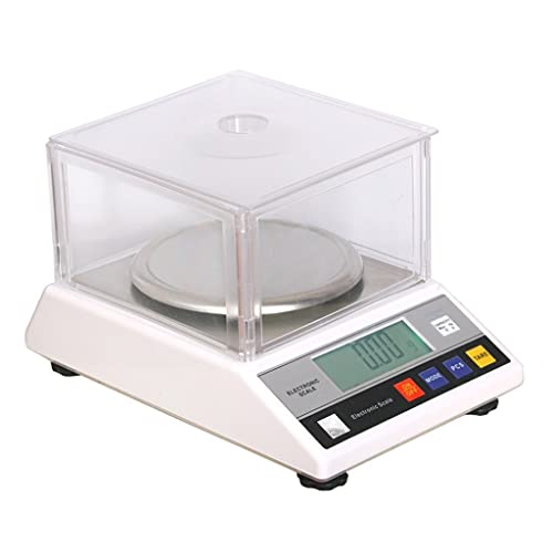 Digital Scale Jewelry Gold Precision Analytical Balance with Windshield Industrial Scientific Kitchen Calibration Weight (2000g/0.01g)