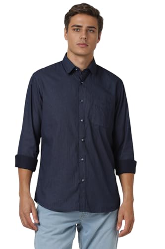 Image of Van Heusen Casual Printed Shirt for Men| Premium Cotton| Full Sleeves| Slim Fit |Breathable Fabric