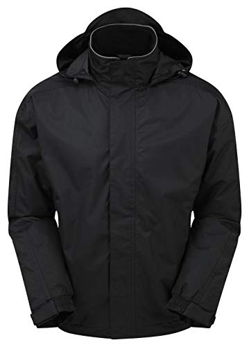 ORNØRN Mens Bomber Jacket - Hooded Workwear with Insulated Fleece Lining, Water Resistant, Machine Washable - Fulmar 4300