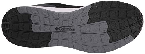 Columbia Men's Pivot Mid Waterproof Hiking Shoe, Black/White, 12