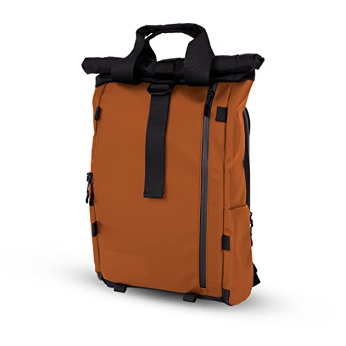 Image of WANDRD PRVKE Lite: Weather-Resistant Travel & Camera Backpack with Laptop Sleeve, Quick Side Access, Clamshell Opening - Ideal Photography & Travel Bag (Sedona Orange)