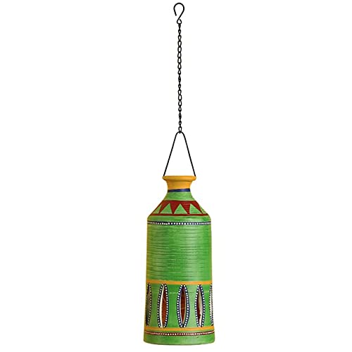 AAKRITI ART CREATIONSAAKRITI ART CREATIONS Roma-D Terracotta Pendant Lamp in Lemon Green