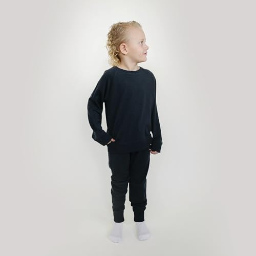 Woolino Merino Wool Kids Jogger Pants with Pockets, Super Soft and Cozy Sweatpants for Boys and Girls, All Season Comfort4