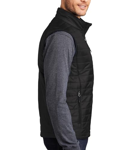 TEEAMORE Men's Custom Embroidered Puffy Vest for Men Personalied Nurse Zip Up Packable Puffer Sleeves Vest Add Your Text4