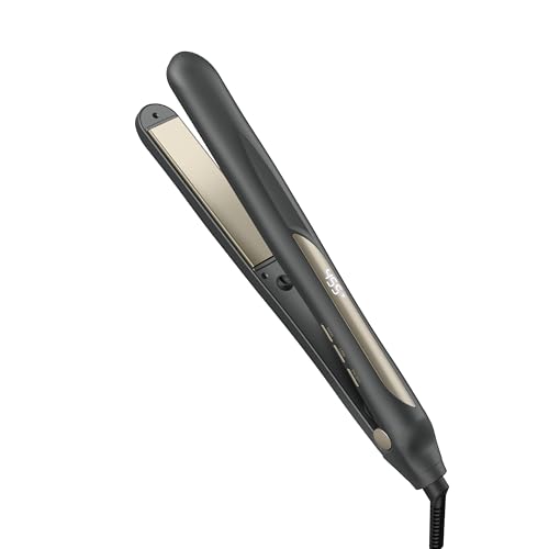 Infiniti PRO CONAIR Tourmaline Ceramic 1-Inch Flat Iron Digital Hair Straightener 1-Inch Flat Iron to Straighten or Curl 5 Heat Settings for All Hair Types and Textures Dark Gray
