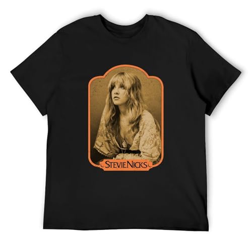 Photo de Stevie-Nicks T Shirt Funny Birthday Black Cotton Tee Vintage Gift for Men T-Shirt Black M