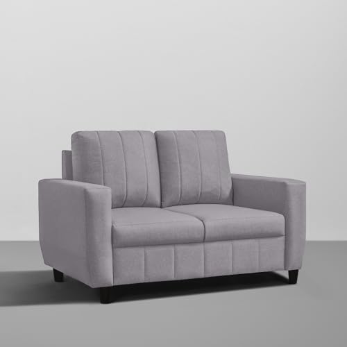 Image of Sleepyhead Bae Designed by Duroflex - 2 Seater Sofa Chair, Premium Fabric |Space-Saving Design |Comfort & Easy Maintenance |3 Years Warranty |Stylish Two Seater for Living Room - Stone Grey