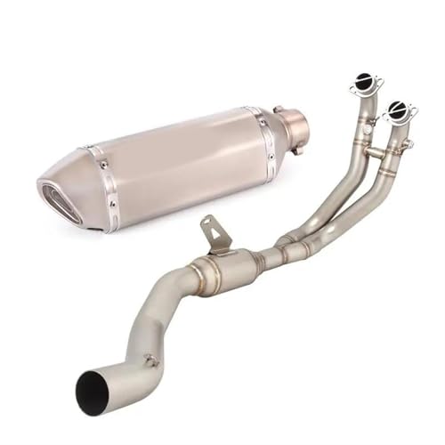 Aufsteckbares Motorrad-Auspuffsystem, Schalldämpfer, Vorderes Verbindungsrohr Aus Edelstahl Für Aprilia Tuono 660 2021 2022 2023