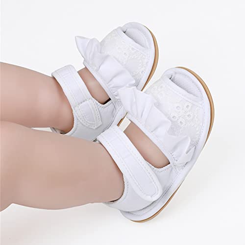 Infant Girls Open Toe Ruffles Shoes First Walkers Shoes Summer Toddler Flat Sandals Water Slippers Kids2