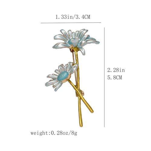 Broche de flor estilo pin de color para ropa mujer y complementos de moda actuales 7