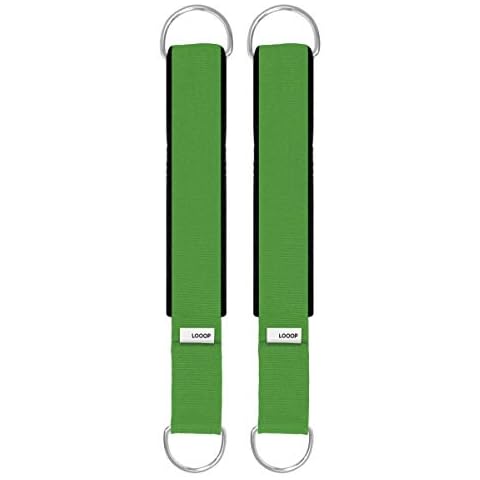 NUNIQ Loop - Straps, Loops, Loops for Pilates Reformer, Adjustable Length with Double D-Ring - Lime Green - Colour: Neon Green, Suitable for Merrithew, Allegro, Basi and Many More Cover