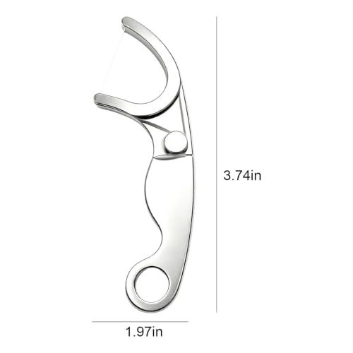Stainless Steel Floss Reusable Floss Pick with Refillable Standard Flosses Holders Reusable Metal Dental Flosser Minimalist Permanent Teeth Cleaner for Teeth Care for Home use