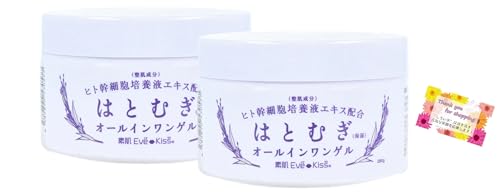 【しっとり感ともちもちしたお肌を実感】 ランディスミス 素肌Eve Kiss ヒト幹細胞培養エキス配合 はとむぎ オールインワンゲル 化粧水・乳液・美容液・クリーム・化粧下地 280g (2)