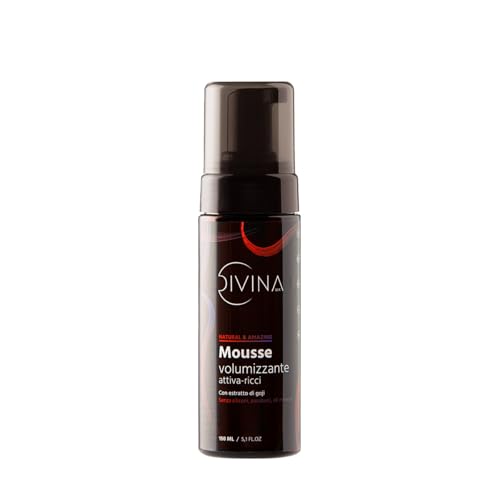 Mousse volumizzante attiva ricci con estratto di goji indicato per capelli mossi e ricci Natural&Amazing di DIVINA BLK (150ml)