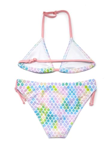 Image of SHEKINI Girls Swimwear Halter Triangle Bikini Set Ruffled Hawaii Beach Sport Two Piece Swimsuits