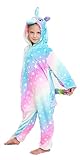 Shingwurle Unisex Kids Unicorn Onesie Girls Halloween Cosplay Costume One Piece Pajamas Sleepwear