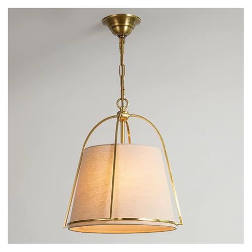 Lustre en tissu américain suspension LED moderne pour salle à manger et restaurant