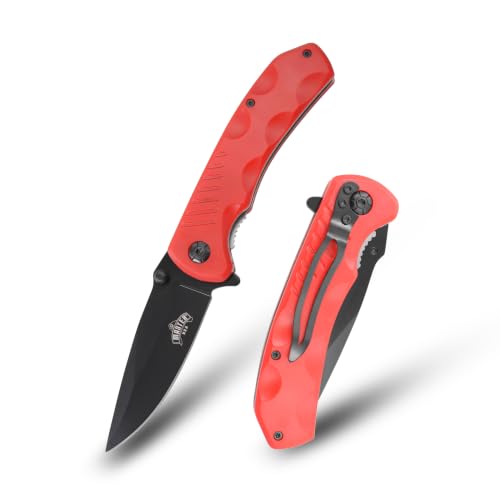 Image of MASTER USA 7.75 inch Folding Pocket Knife, 3.25 inch Black 3CR13 Blade With Pocket Clip