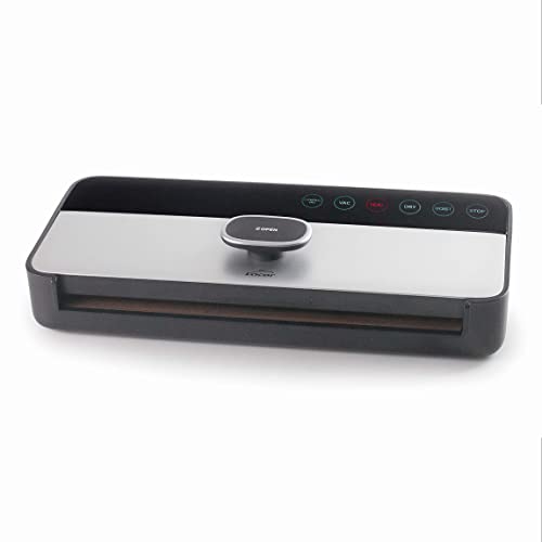 Lacor   69357 Máquina de Vacío SMART2 con sistema Ultrarrápido, Doble Bomba de vacío con Succión de 5 L/min, Tapa Extraíble, Medidas 38x16x6 cm, Gris y Negro