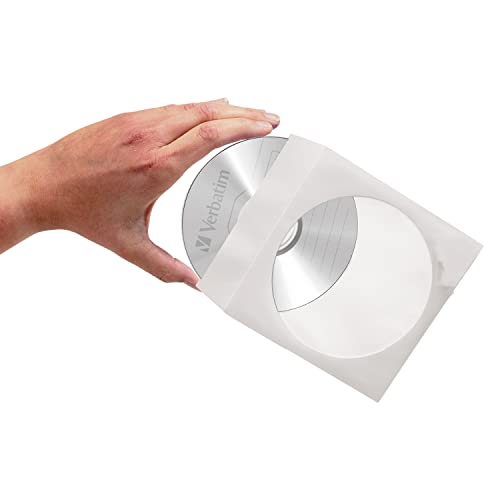 Verbatim Cd/Dvd Paper Sleeves-With Clear Window 100Pk #TOP1