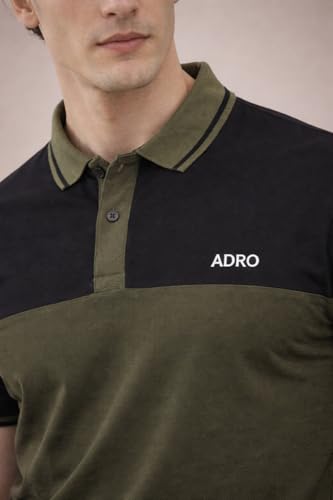 Image of ADRO Multicolour Polo T Shirt | 100% Cotton Mens Polo Tshirt | Regular Fit Half Sleeve Cut & Sew Polo T-Shirt for Men