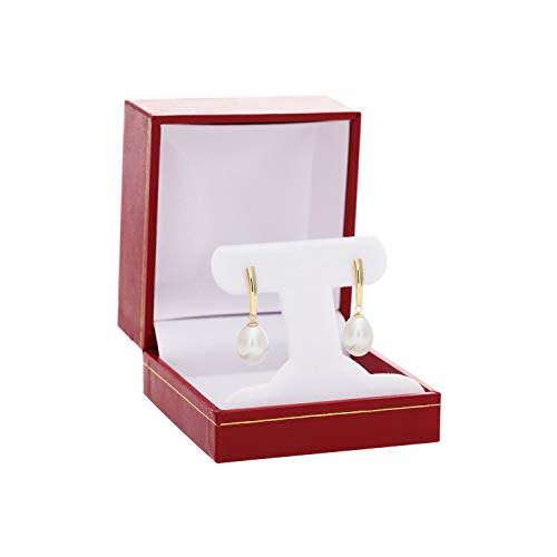 14k Yellow Gold Freshwater Cultured Drop Pearl Earring3