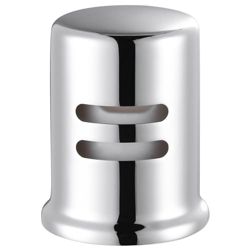 Dishwasher Air Gap Cover for Kitchen Solid Brass Air Gap Cap with Skirted Design Dishwasher Overflow Vent Cap Replacement Only Chrome