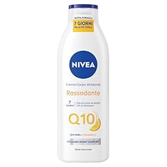 NIVEA Q10 Crema Corpo Idratante Rassodante 250 ml, Crema rassodante corpo con Coenzima Q10 Puro e Vitamina C, Crema idratante corpo 72h per pelli normali per una pelle più tonica ed elastica