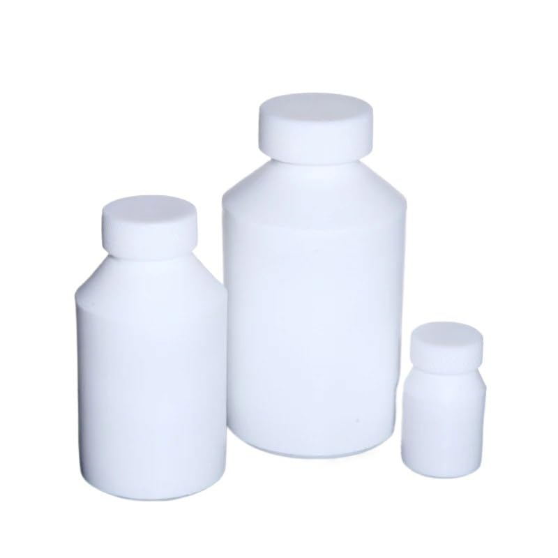 ZGHSWM Flacone for reagenti a Bocca Larga in PFFE Polytef da Laboratorio, Resistente agli acidi e agli alcali, con Bocca Stretta e a Bocca Stretta(2000mL Wide Mouth)