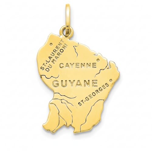 Bijouxenvogue Pendentif Plaqué Or Guyane