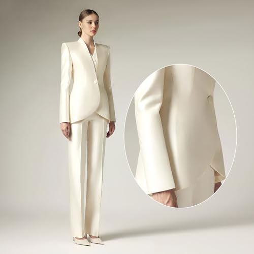 TIANMEI Womens Satin Suits 3 Pieces Slim Fit Suit for Women Casual Dressy Outfits Womens' Tuxedo Formal Jacket Vest Pant Set3