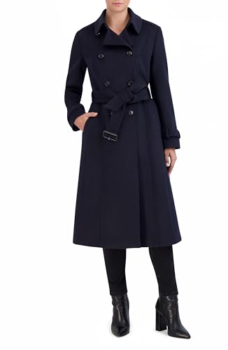 Cole Haan Women's Midnight Wool Blend Trench Coat - Size 6 - Image 2