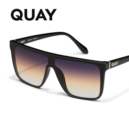 Image of QUAY Oversized Nightfall Medium Non-Polarized Shield Sunglasses for Men & Women, Unisex Shades with UV-Protected Lenses