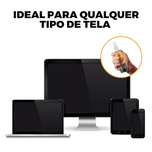 Gshield Kit Spray Limpa Telas Bactericida com Flanela de Microfibra Peluciada para Limpeza de Celula